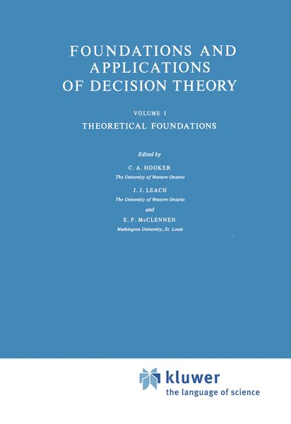 Produktbild: Foundations and Applications of Decision Theory