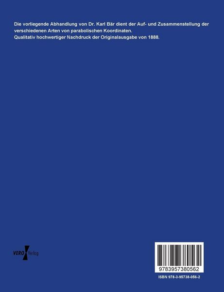 Produktbild: Parabolische Koordinaten in der Ebene und im Raum