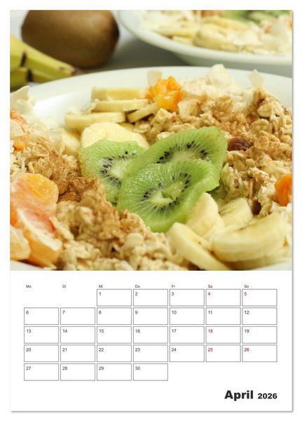 Produktbild: S&uuml;&szlig;e Haferflocken mit Obst (Tischkalender 2026 DIN A5 hoch), CALVENDO Monatskalender