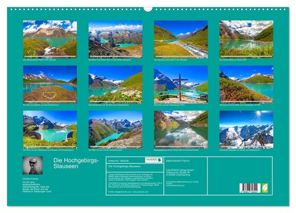 Produktbild: Die Hochgebirgs-Stauseen (Wandkalender 2026 DIN A2 quer), CALVENDO Monatskalender