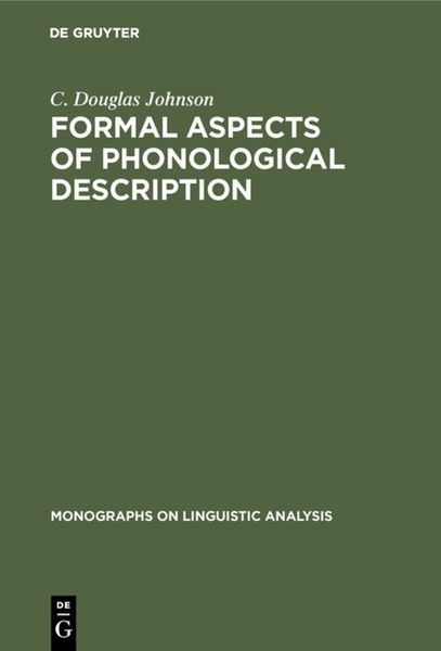 Produktbild: Formal Aspects of Phonological Description