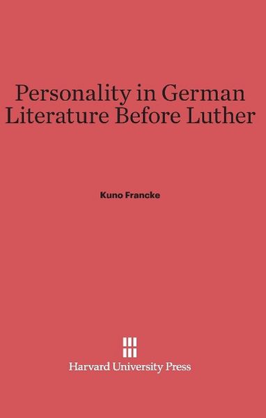 Produktbild: Personality in German Literature before Luther