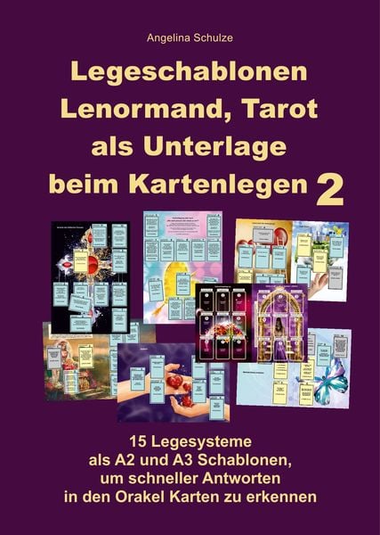 Produktbild: Legeschablonen Lenormand, Tarot als Unterlage beim Kartenlegen 2
