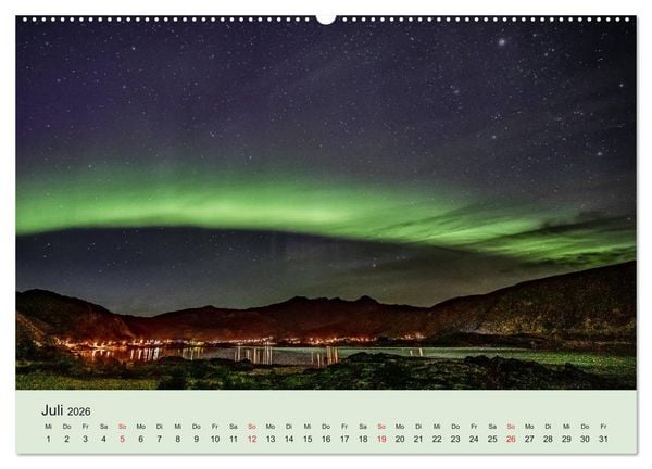 Produktbild: Norwegen - Mythos Nordlichter (Wandkalender 2026 DIN A2 quer), CALVENDO Monatskalender