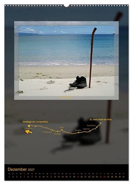 Produktbild: Jakobsweg - Camino Franc&eacute;s (Wandkalender 2027 DIN A2 hoch), CALVENDO Monatskalender