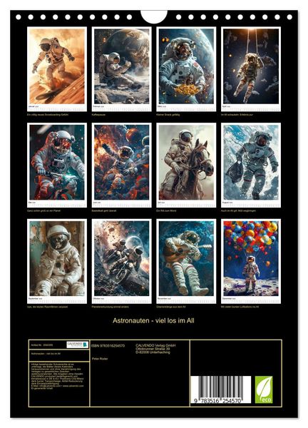 Produktbild: Astronauten - viel los im All (Wandkalender 2026 DIN A4 hoch), CALVENDO Monatskalender