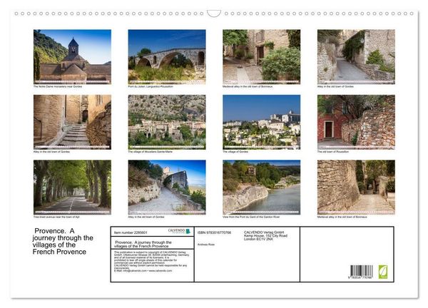 Produktbild: Provence. A journey through the villages of the French Provence (Wall Calendar 2027 DIN A2 landscape), CALVENDO 12 Month Wall Calendar