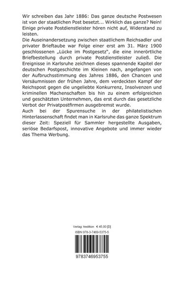 Produktbild: Reichsadler und Brieftaube: Private Postdienstleister in Karlsruhe 1886 - 1900