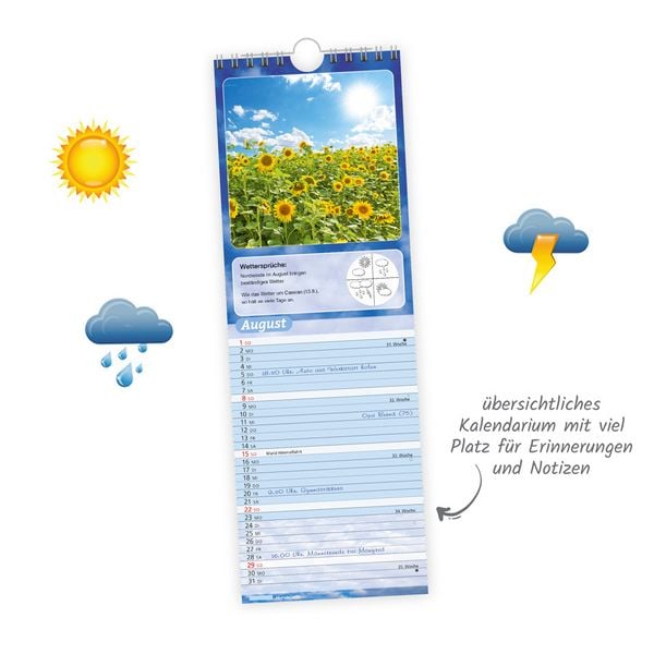 Produktbild: TR&Ouml;TSCH - Streifenkalender Wetterkalender 2027 Notizkalender