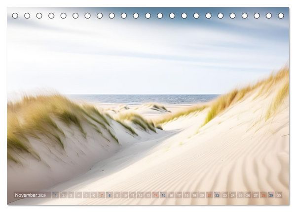 Produktbild: Sandd&uuml;nen In der W&uuml;ste und am Meer (Tischkalender 2026 DIN A5 quer), CALVENDO Monatskalender