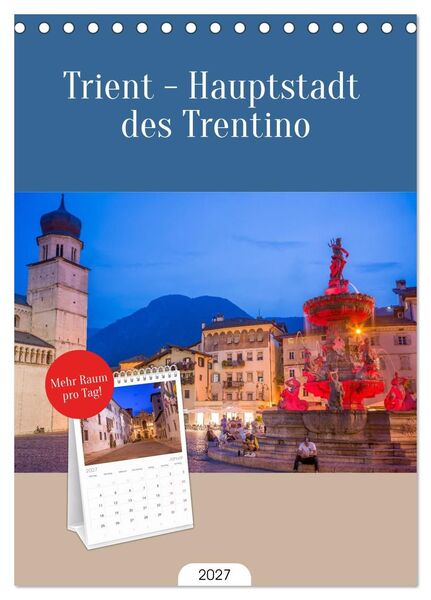 Produktbild: Tischplaner 2027 - Trient - Hauptstadt des Trentino (A5 Tischkalender zum Aufstellen) CALVENDO