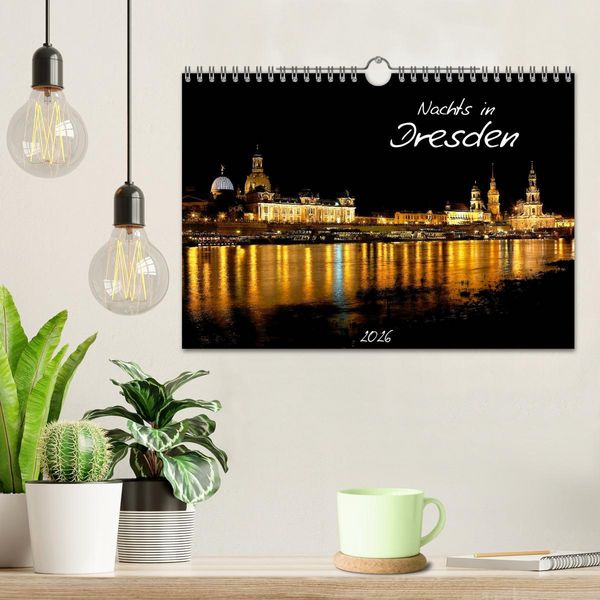 Produktbild: Nachts in Dresden (Wandkalender 2026 DIN A4 quer), CALVENDO Monatskalender
