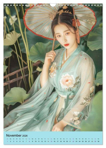 Produktbild: Grazi&ouml;se asiatische Frauen - Asienstil (Wandkalender 2026 DIN A3 hoch), CALVENDO Monatskalender