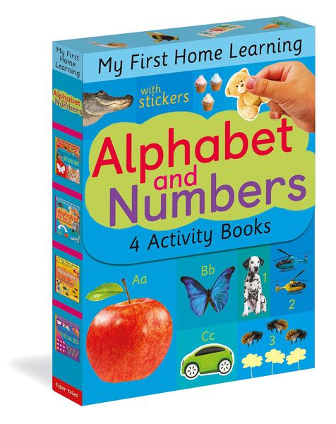 Produktbild: Alphabet and Numbers: 4 Activity Book Boxed Set with Stickers