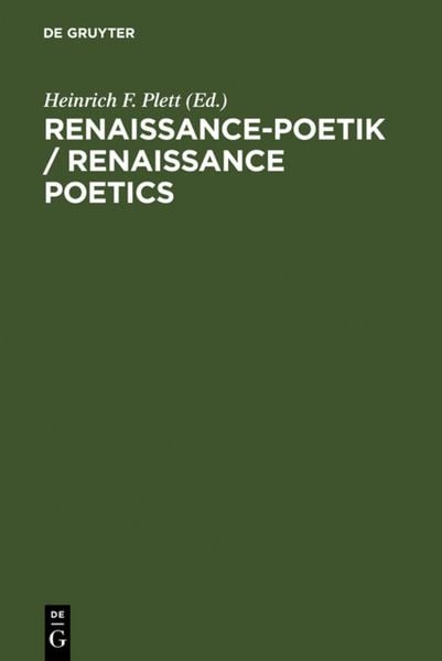 Produktbild: Renaissance-Poetik / Renaissance Poetics