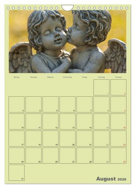 Produktbild: Monatsplaber f&uuml;r flei&szlig;ige Engel (Wandkalender 2026 DIN A4 hoch), CALVENDO Monatskalender