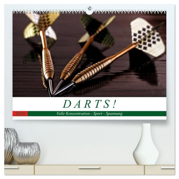 Produktbild: Darts. Konzentration - Sport - Spannung (hochwertiger Premium Wandkalender 2026 DIN A2 quer), Kunstdruck in Hochglanz