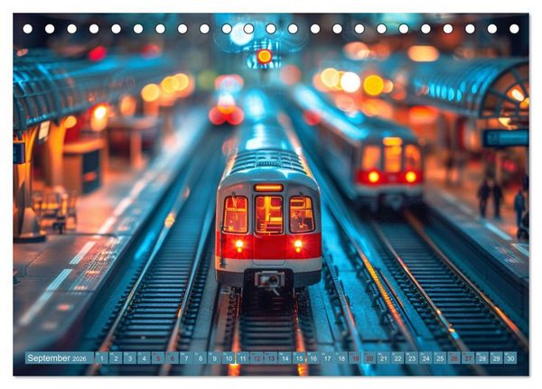 Produktbild: Modelleisenbahnen sind cool (Tischkalender 2026 DIN A5 quer), CALVENDO Monatskalender