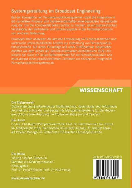 Produktbild: Systemgestaltung im Broadcast Engineering