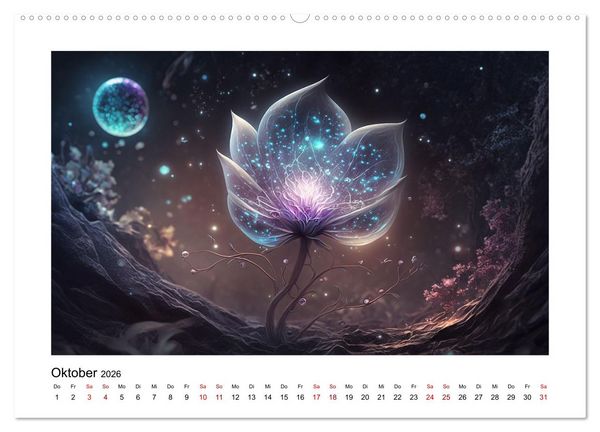 Produktbild: Kosmische Bl&uuml;ten (Wandkalender 2026 DIN A2 quer), CALVENDO Monatskalender