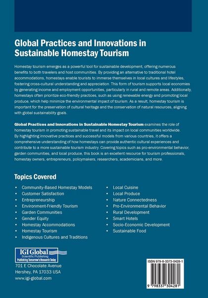 Produktbild: Global Practices and Innovations in Sustainable Homestay Tourism