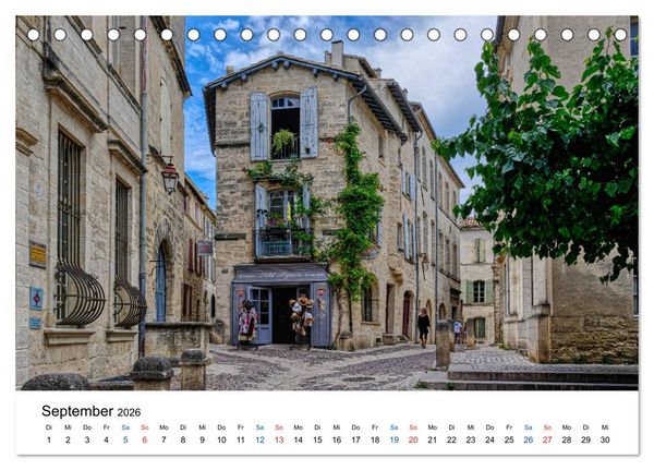 Produktbild: Uz&eacute;s - Charmante Kleinstadt im Gard (Tischkalender 2026 DIN A5 quer), CALVENDO Monatskalender