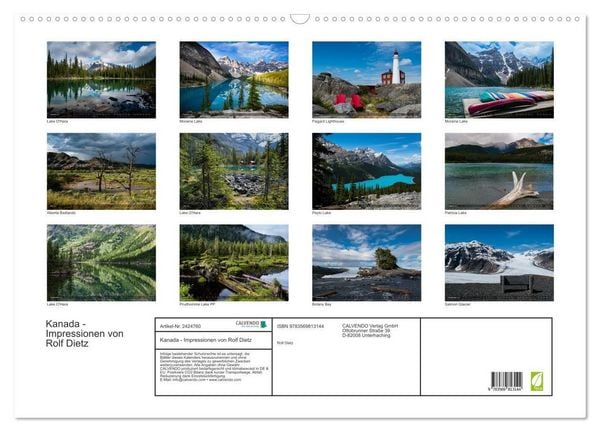 Produktbild: Kanada - Impressionen von Rolf Dietz (Wandkalender 2027 DIN A2 quer), CALVENDO Monatskalender