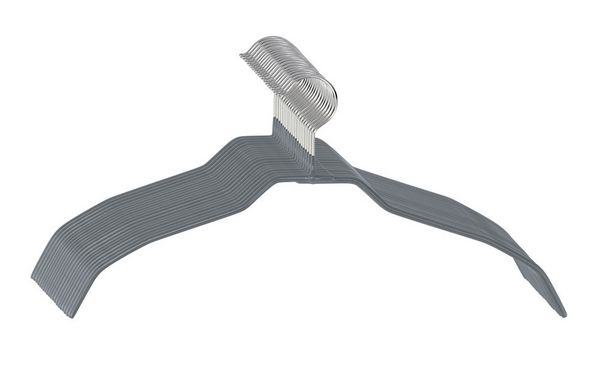 Kleiderbügel Mod. Alessia Grau, 20er Set, extra dünn, platzsparend