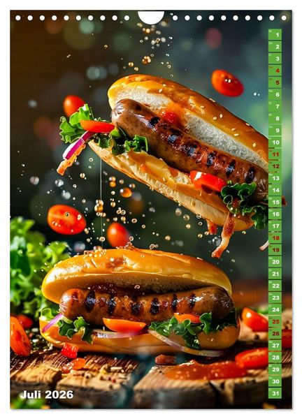Produktbild: Leckeres Fast Food (Wandkalender 2026 DIN A4 hoch), CALVENDO Monatskalender