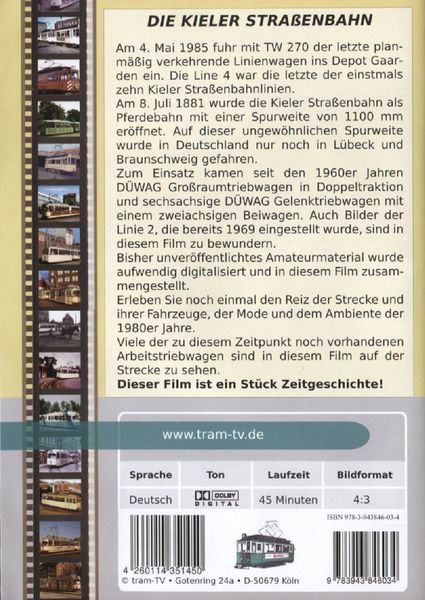 Produktbild: L&auml;ngst vergessene Stra&szlig;enbahnen: Die Kieler Stra&szlig;enbahn