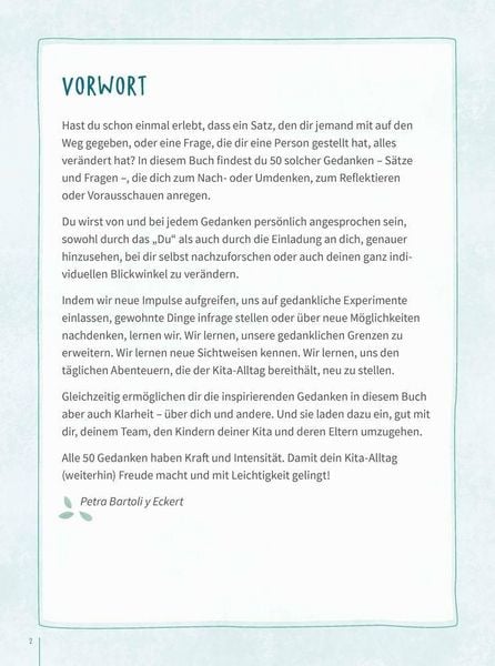 Produktbild: 50 Gedanken f&uuml;r mehr Leichtigkeit im Kita-Alltag