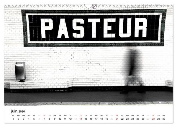 Produktbild: Paris M&eacute;tropolitain (Calendrier mural 2026 DIN A3 vertical), CALVENDO calendrier mensuel
