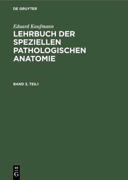 Produktbild: Lehrbuch der speziellen pathologischen Anatomie. Band 3