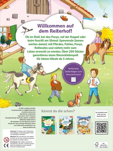 Produktbild: Erstes Stickern &ndash; Reiterhof