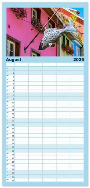 Produktbild: Familienplaner 2026 - Lindau - Juwel am Bodensee mit 5 Spalten (Wandkalender, 21 x 45 cm) CALVENDO