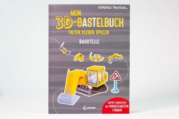 Produktbild: Mein 3D-Bastelbuch - Falten, kleben, spielen - Baustelle
