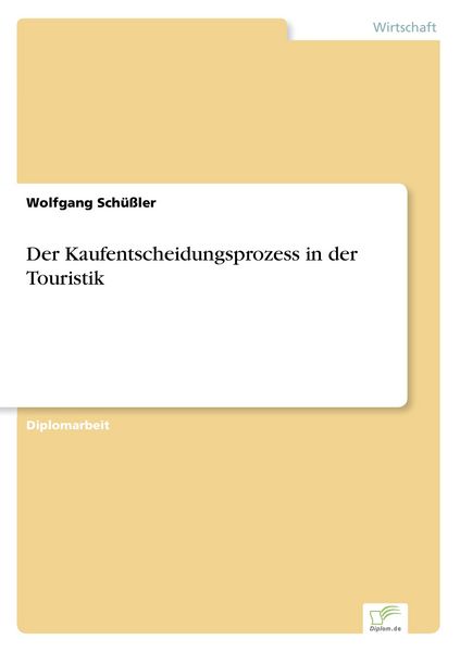 Produktbild: Der Kaufentscheidungsprozess in der Touristik