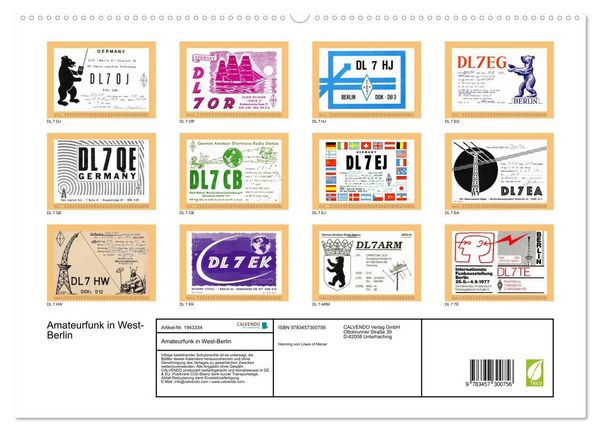 Produktbild: Amateurfunk in West-Berlin (hochwertiger Premium Wandkalender 2026 DIN A2 quer), Kunstdruck in Hochglanz