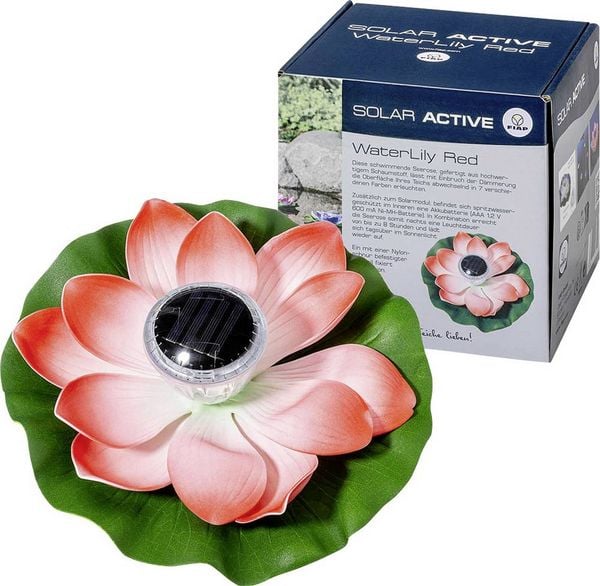 Produktbild: FIAP 3206-4 SOLAR ACTIVE WaterLily Red Solar-Dekoleuchte LED LED fest eingebaut Rot