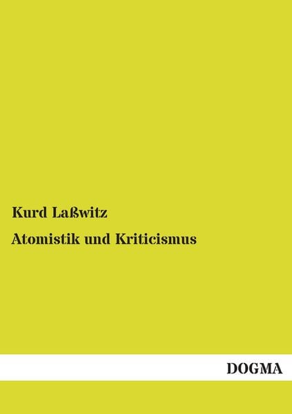 Produktbild: Atomistik und Kriticismus