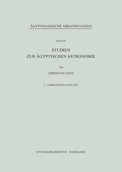 Produktbild: Studien zur &auml;gyptischen Astronomie