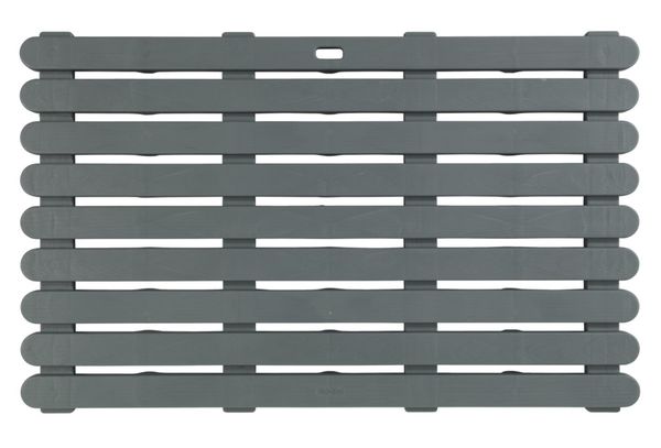 Badematte Indoor & Outdoor Grau, 50 x 80 cm, mit rutschhemmender Struktur