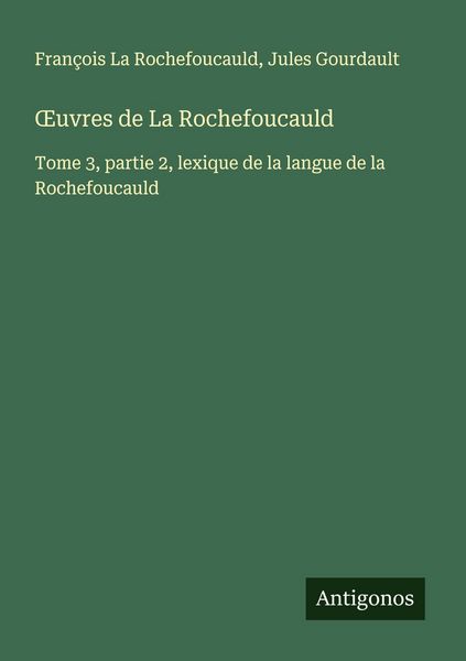 Produktbild: &iquest;uvres de La Rochefoucauld