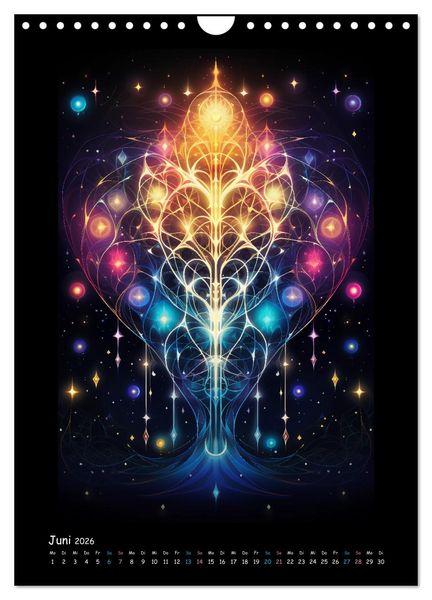 Produktbild: Fractale Mandalas (Wandkalender 2026 DIN A4 hoch), CALVENDO Monatskalender