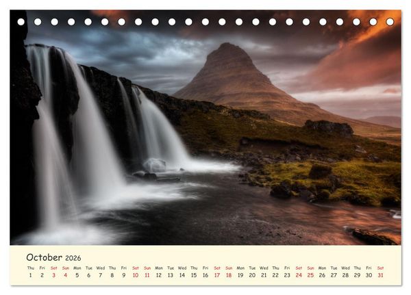 Produktbild: Amazing Nature of Iceland (Desk Calendar 2026 DIN A5 landscape), CALVENDO 12 Month DeskCalendar
