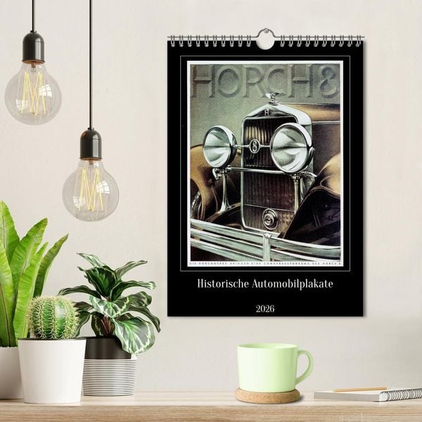Produktbild: Historische Automobilplakate (Wandkalender 2026 DIN A4 hoch), CALVENDO Monatskalender