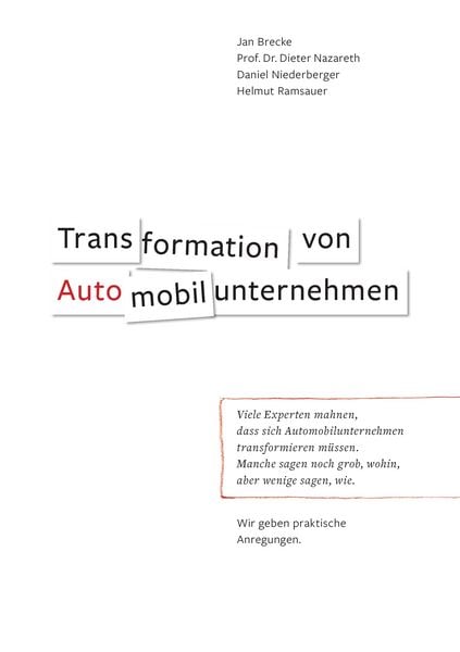 Produktbild: Transformation von Automobilunternehmen