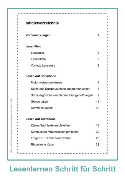 Produktbild: Lese&uuml;bungen f&uuml;r die 1. Klasse - Band 2