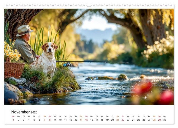 Produktbild: Angeln - der gro&szlig;e Fang (Wandkalender 2026 DIN A2 quer), CALVENDO Monatskalender