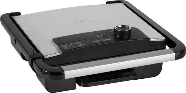 Produktbild: Princess 01.112425.01.001 Elektro Panini Grill Antihaftbeschichtung, Kontrollleuchte, klappbar Schwarz